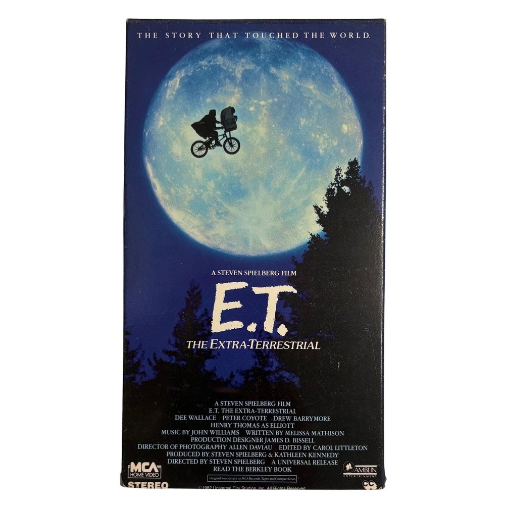 E.T. The Extra-Terrestrial VHS 1988 MCA Home Video Green Flap Hologram 77012